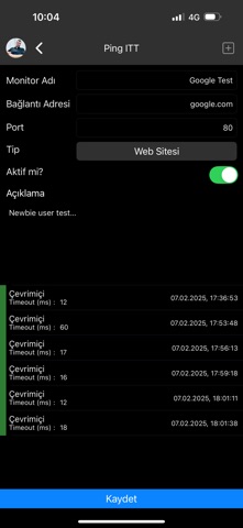 Ping ITT screenshot
