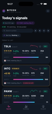 Bitcox iPhone screenshot