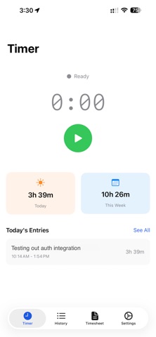 Local Hours - Simple Timesheet Screenshot 1 of 6