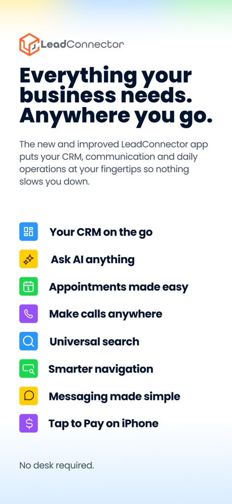 Lead Connector - This tool showcases a comprehensive overview of its capabilities, from integrated CRM functions to on-the-go payment processing.