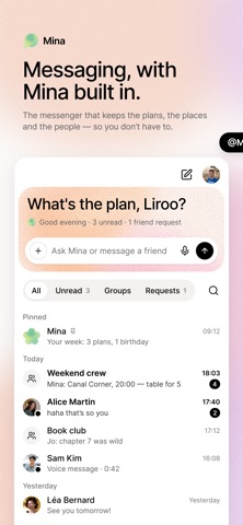 Mina Messenger screenshot 1