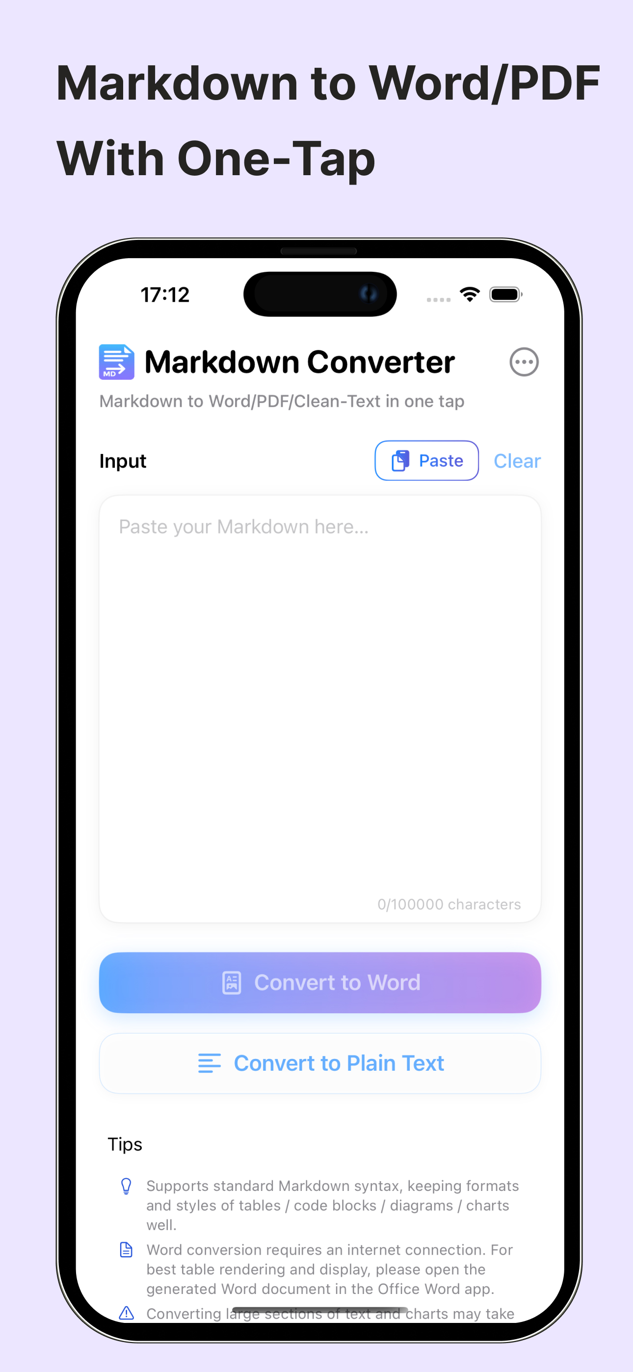 Markdown Converter - toWordPDF
