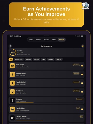 Chess Tactics Academy by CS iPad screenshot