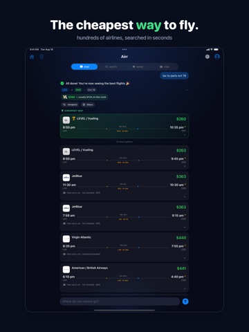 Airr: Cheapest Way to Fly Screenshot 1
