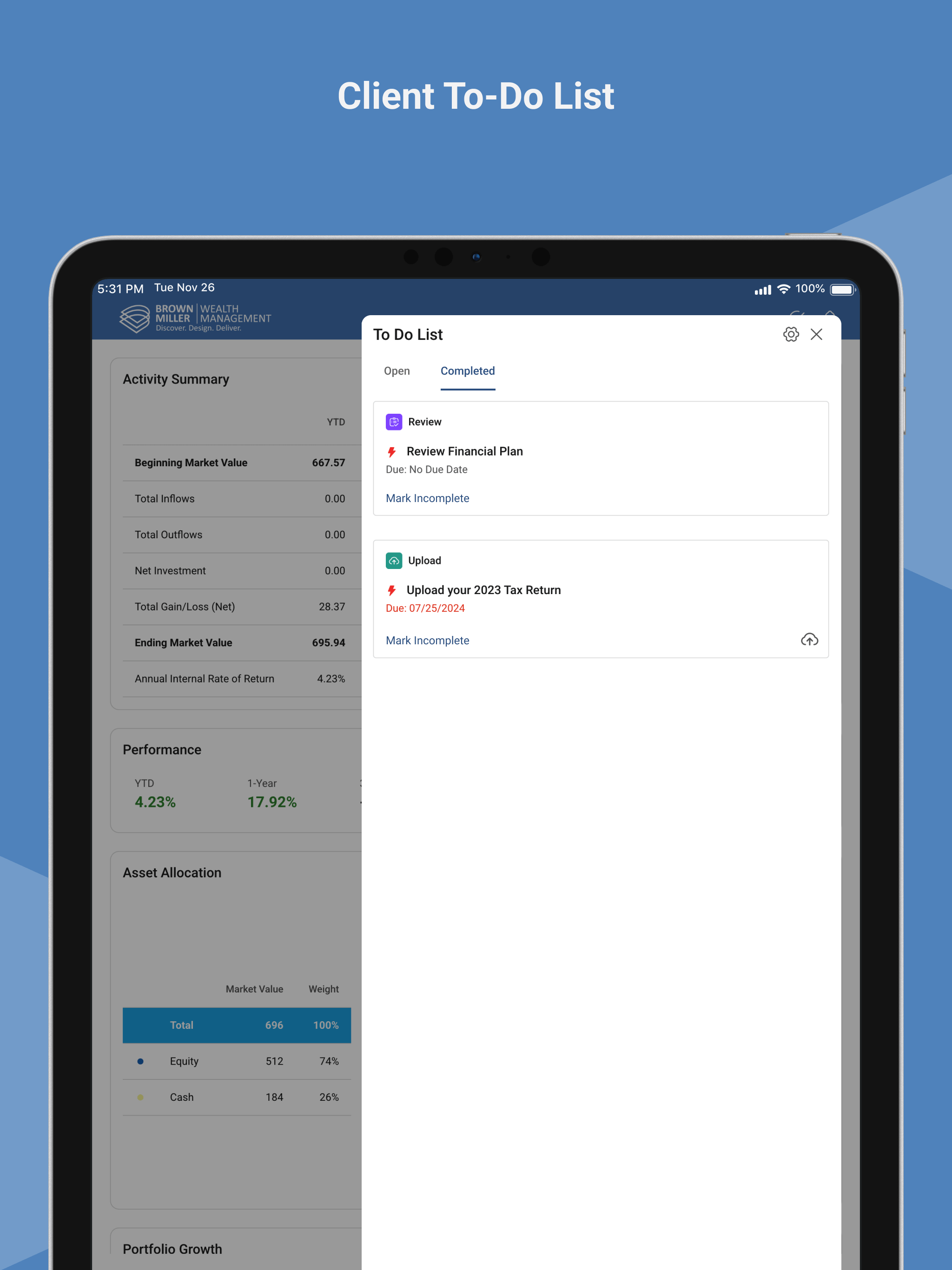 Brown Miller Wealth Management screenshot 8