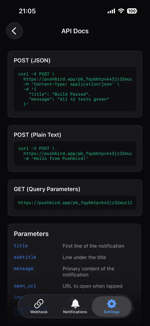 #4. PushBird - Push via Webhook (iOS) 作者: Anatolii Sukhonosov