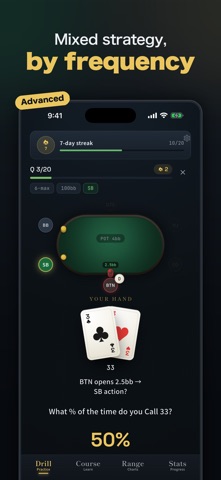 Preflo Dojo: Preflop Trainer Screenshot 5 of 8