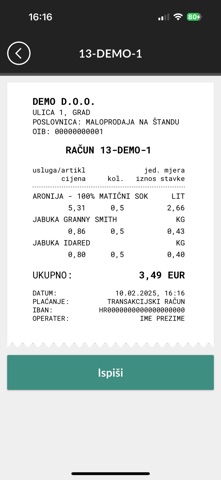 Solo mobilna fiskalna screenshot