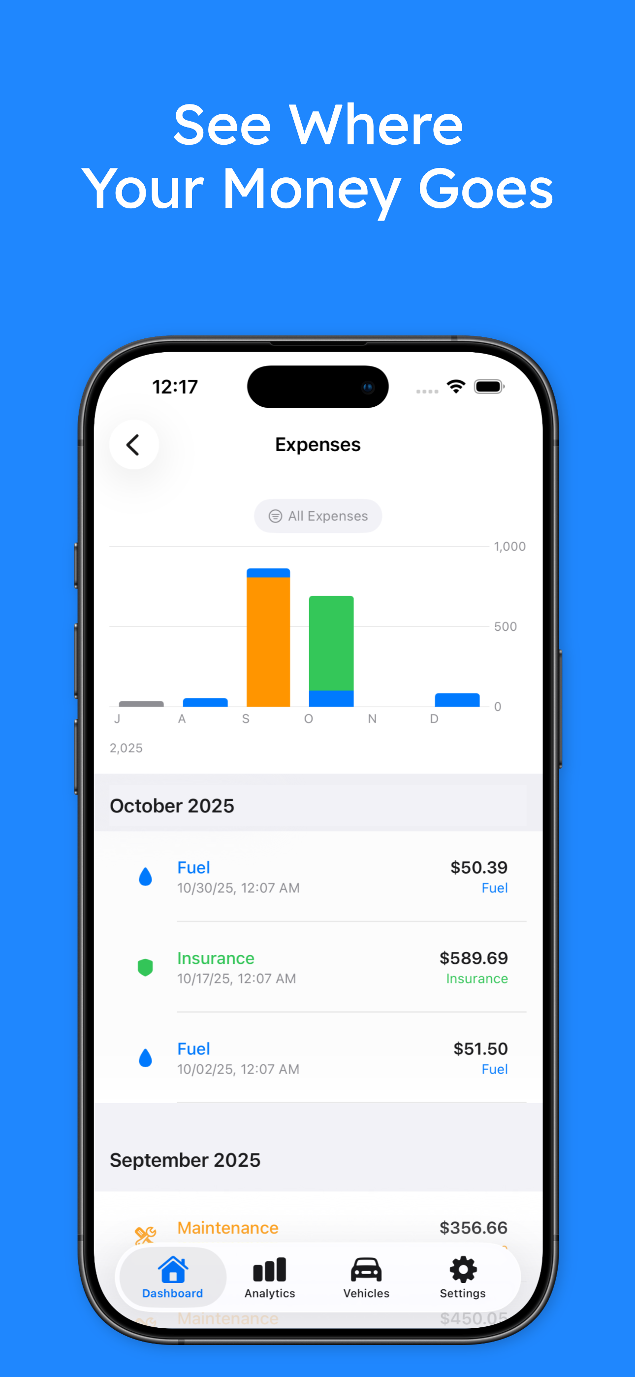 Auto Metric -  Expense Tracker screenshot 6