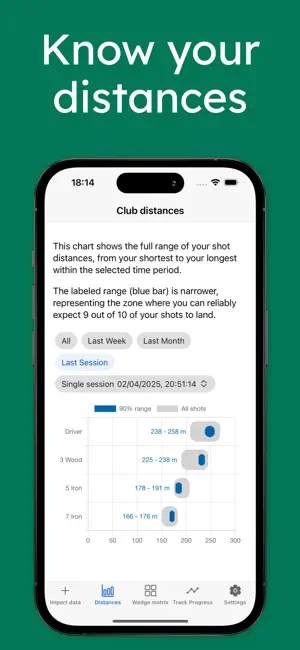 Square golf data screenshot 1