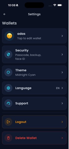 Pteri Wallet iPhone screenshot