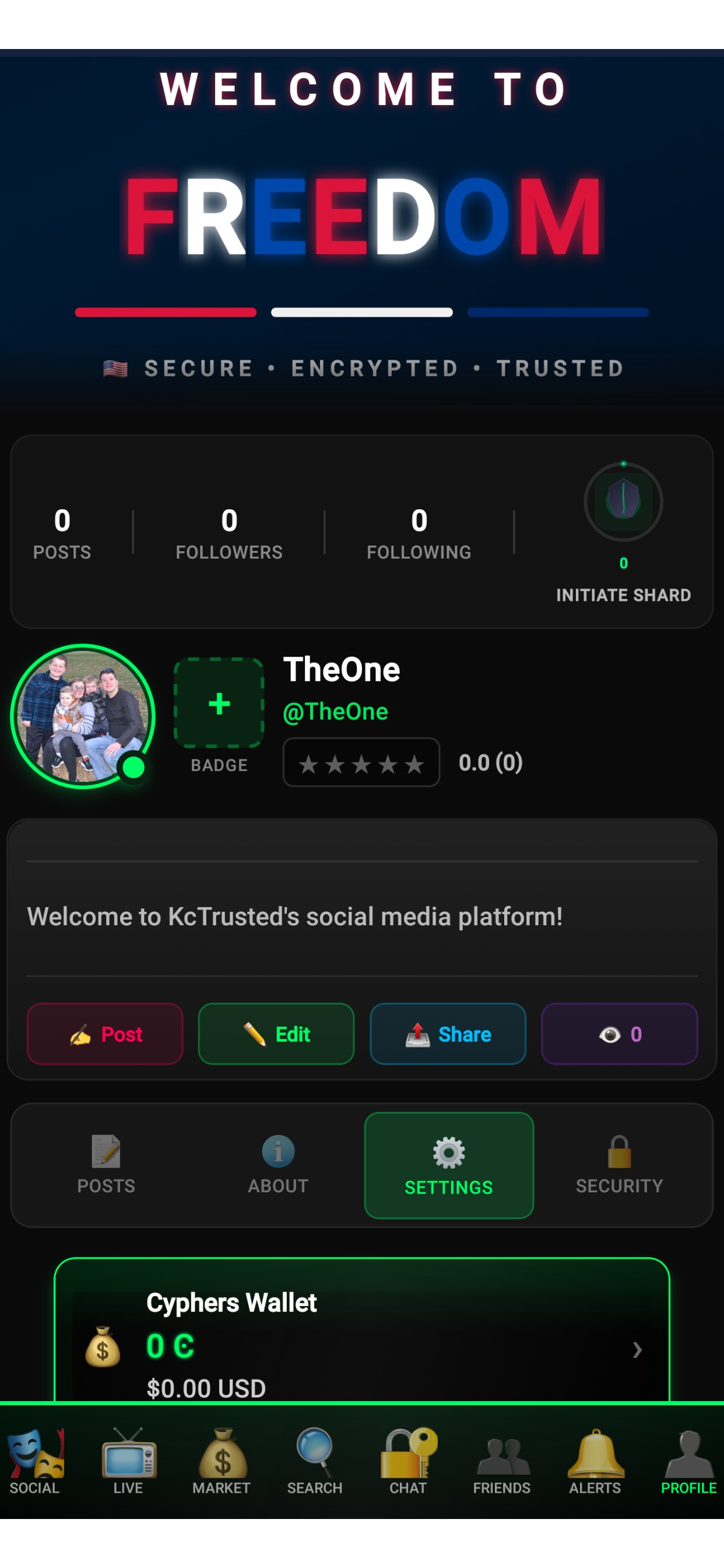 KCTRUSTED: Social Network
