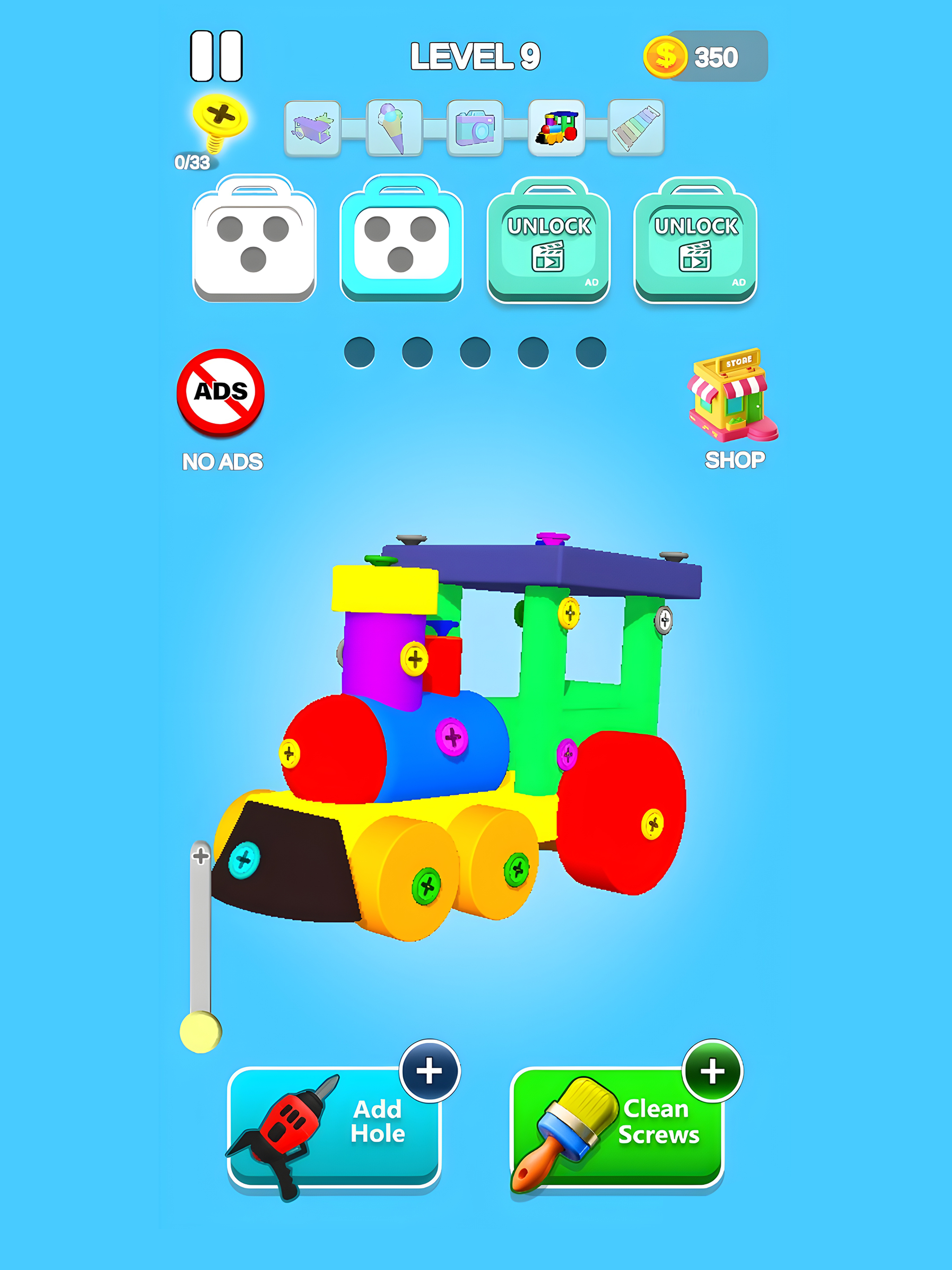 Bolt & Pin Puzzle 3D
