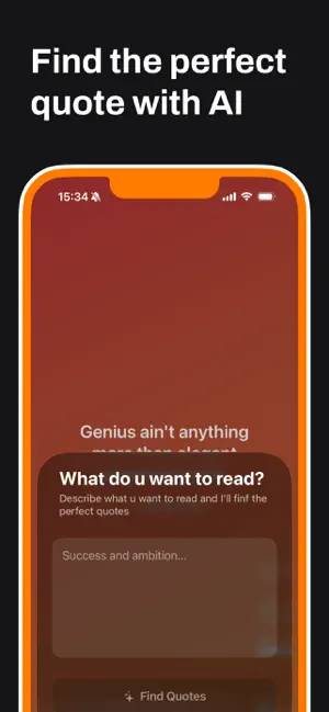 Quotez" - Quote feed with AI screenshot 3