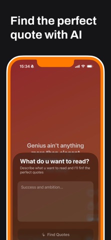 Quotez" - Quote feed with AI screenshot