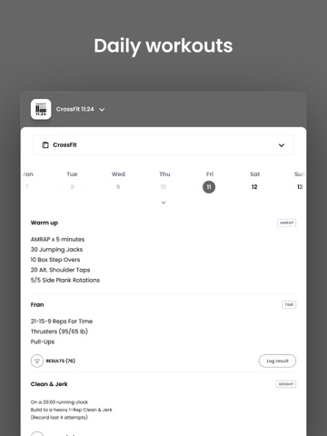 CrossFit 11:24 iPad screenshot