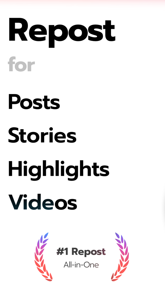 #1. Repost AI: Video, Story, Photo (iOS) 由: Metromedya Digital Ad Agency