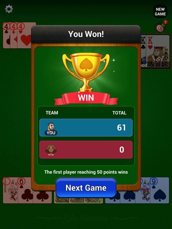 Gin Rummy : Classic Card iPad screenshot 4 - Games app
