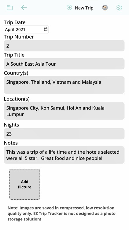 EZ Trip Tracker