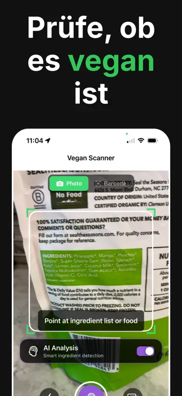 Vegan Check: Food Scanner screenshot 1 of 7