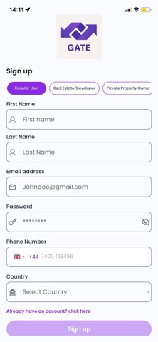 GATE Properties screenshot