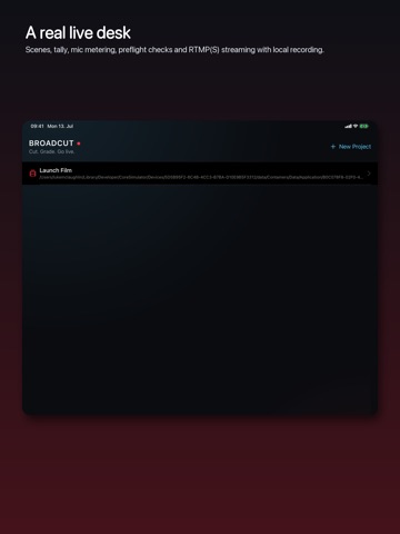 Broadcut: Video Editor & Live iPad screenshot