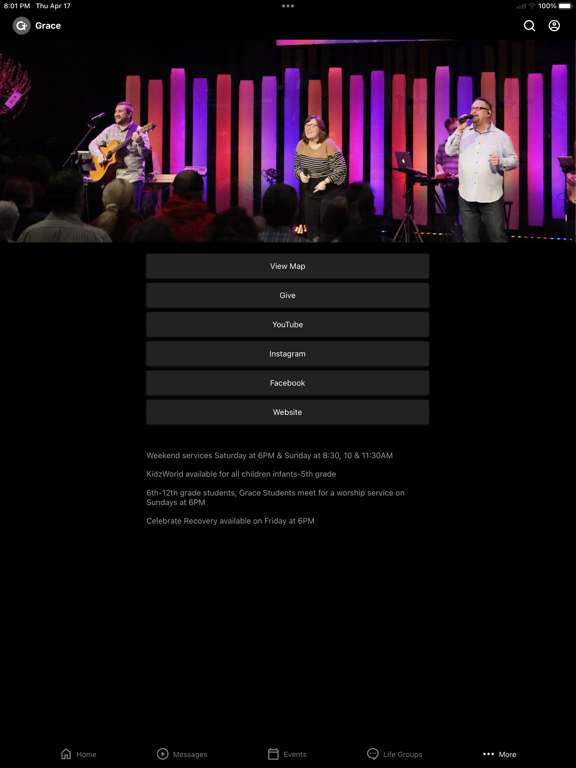 Grace Fellowship Church - Ohio iPad screenshot 5 - Lifestyle app
