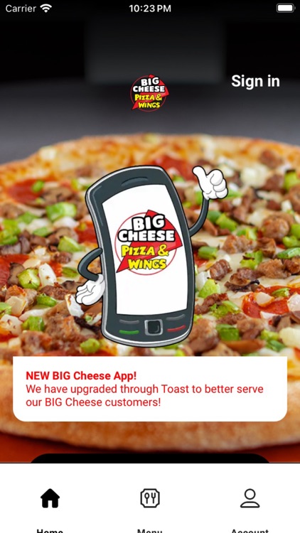 BIG Cheese Pizza & Wings