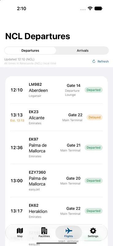 Newcastle NCL Airport screenshot 2 of 8