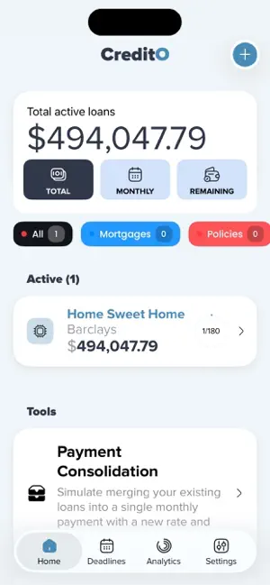 CreditO - loan manager screenshot 1