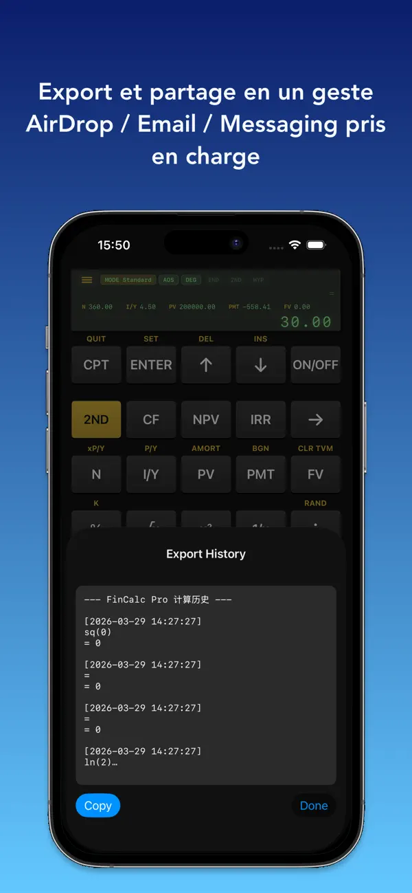 Screenshot #3 pour FinCalc: Emulateur BA II Plus