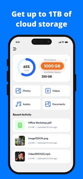 Cloud Storage Drive Backup App Screenshot 2 of 6