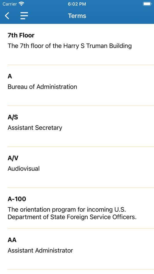 #2. DOS Terms and Acronyms (iOS) 由: Foreign Service Institute