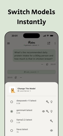 Reins: for Ollama & LM Studio iPhone screenshot 5