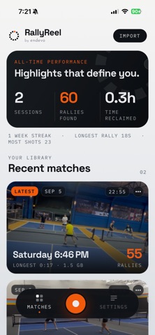 RallyReel iPhone screenshot 2