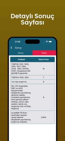 Akademik Teşvik Hesaplama iPhone screenshot
