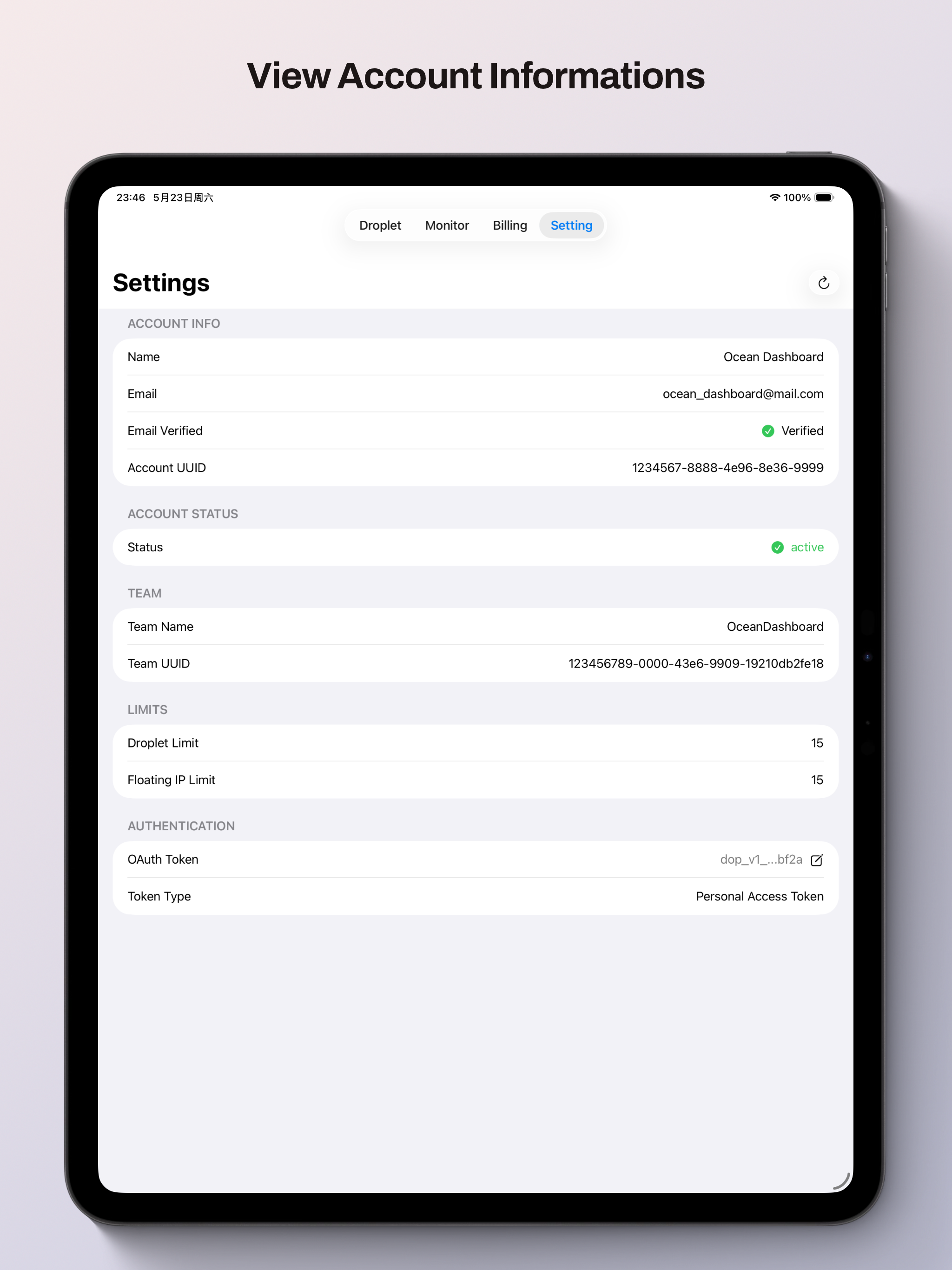 Ocean Dashboard
