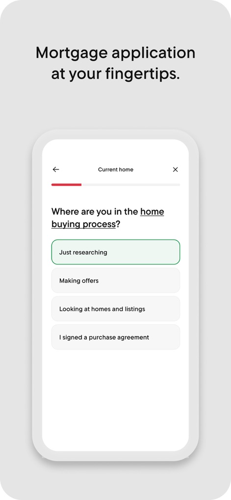 Rocket Mortgage - This tool streamlines the loan application by guiding users through their home buying process and providing clear options for their current stage.
