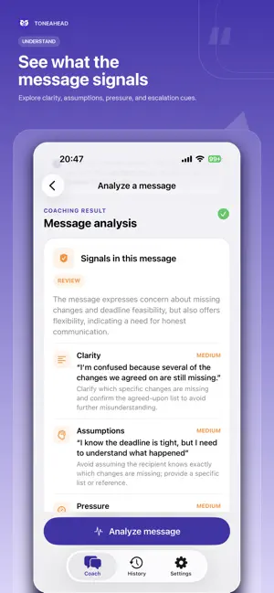 ToneAhead: Message Coach screenshot 2