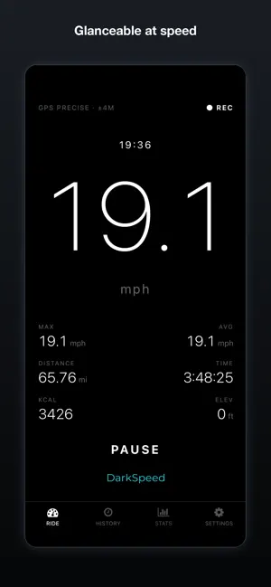 DarkSpeed: Bike Speedometer screenshot 1