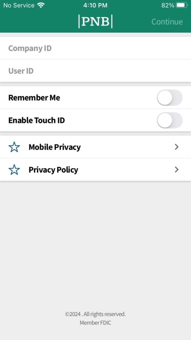 PNB2GOBIZ Mobile Banking Screenshot