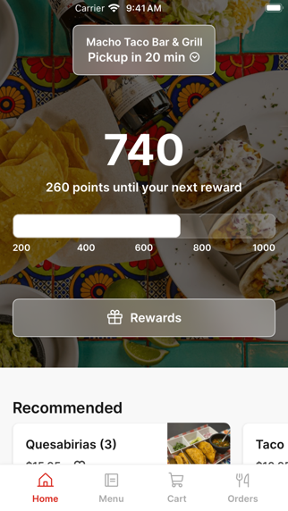 Macho Taco Bar & Grill iPhone screenshot 1 - Food & Drink app