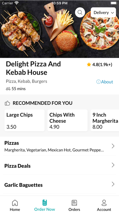 Delight Pizza & Kebab House Screenshot