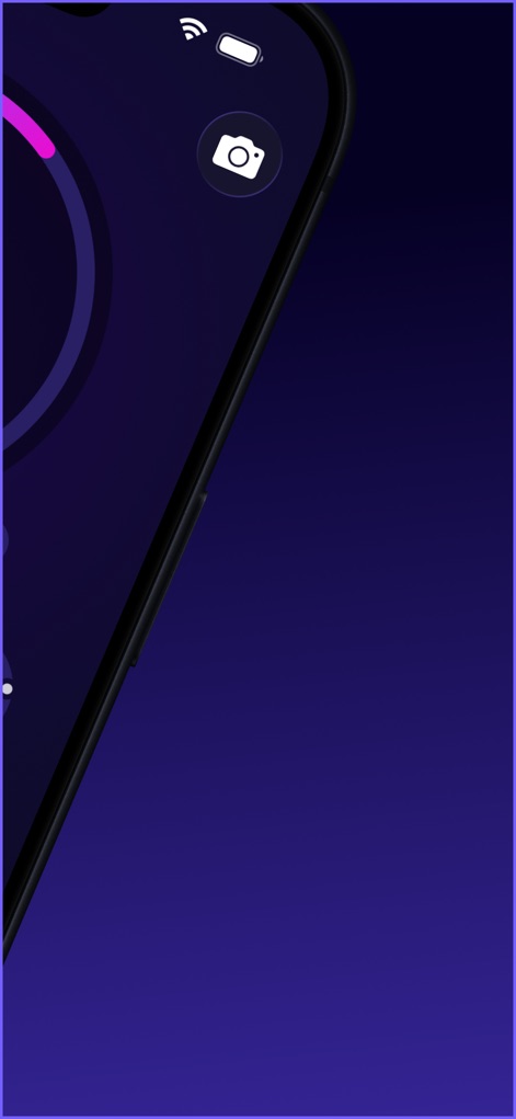 Decibel dB Sound Meter Ultra - The interface integrates seamlessly with device functionalities, featuring intuitive camera access and clear status indicators for connectivity and battery.