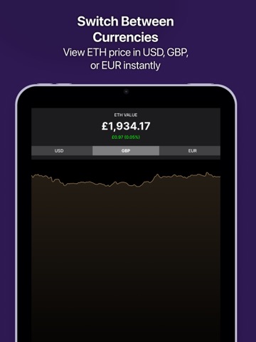 Ethereum Price Tracker iPad screenshot
