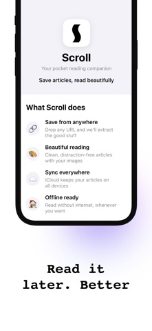 Scroll - Read Later Screenshot 2 of 3
