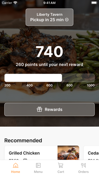 Liberty Tavern app screenshot
