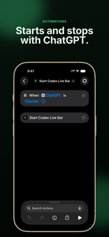 Codex Live Bar iPhone screenshot 3