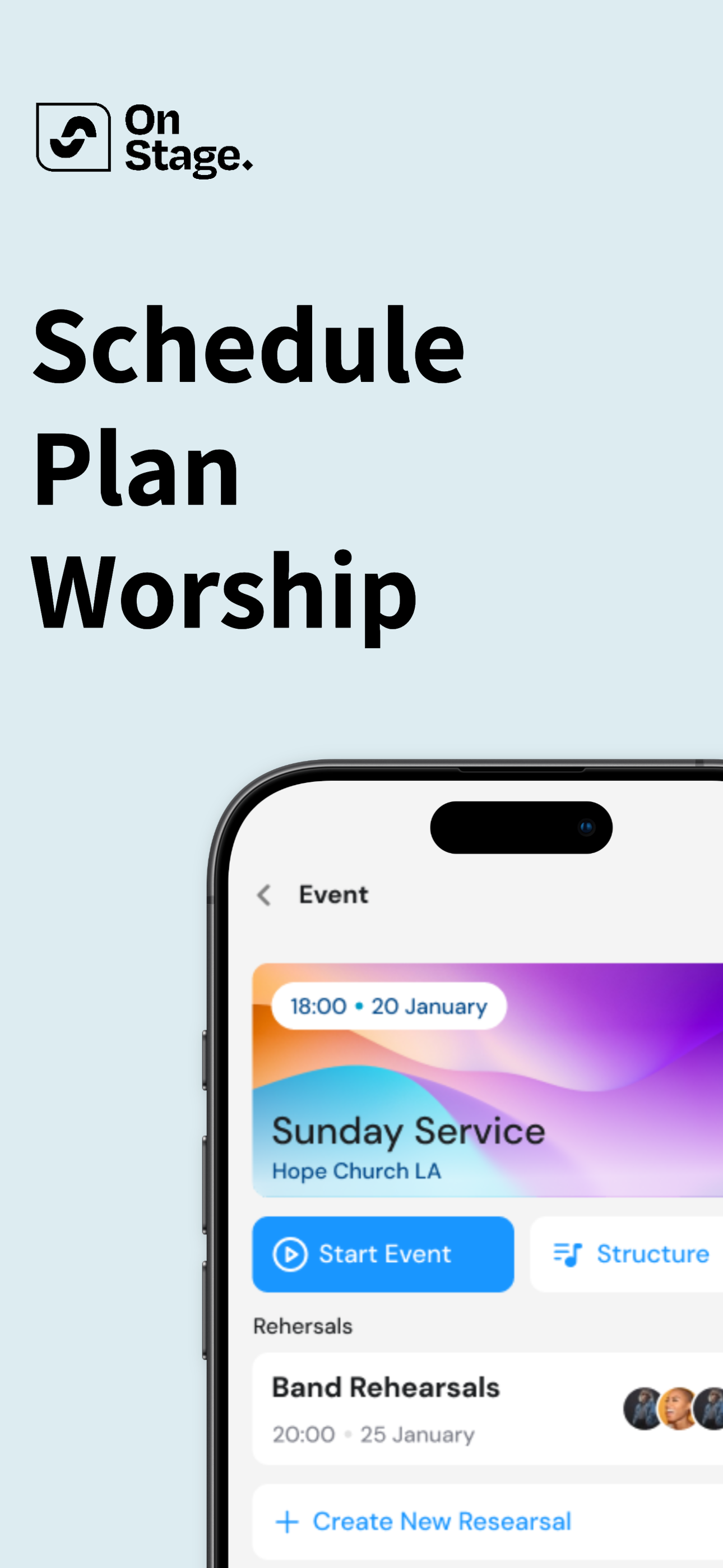 OnStage: Worship Team Planner