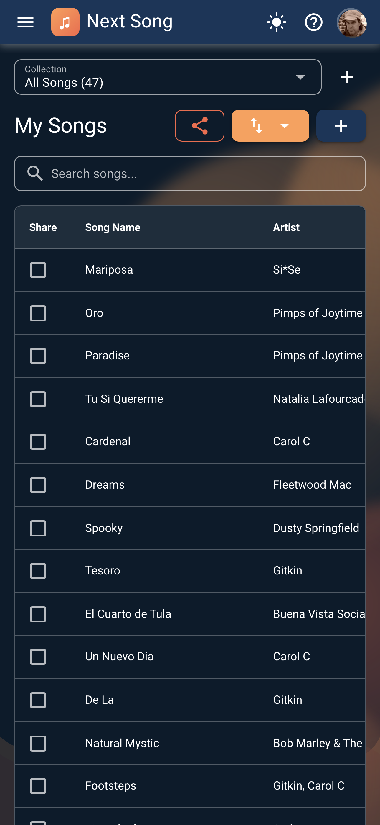 NextSong - Setlist Manager screenshot 2